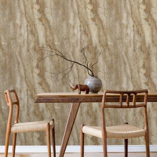 Tapeta ścienna Grandeco A81703 trawertyn imitacja kamienia ciepły beżowy