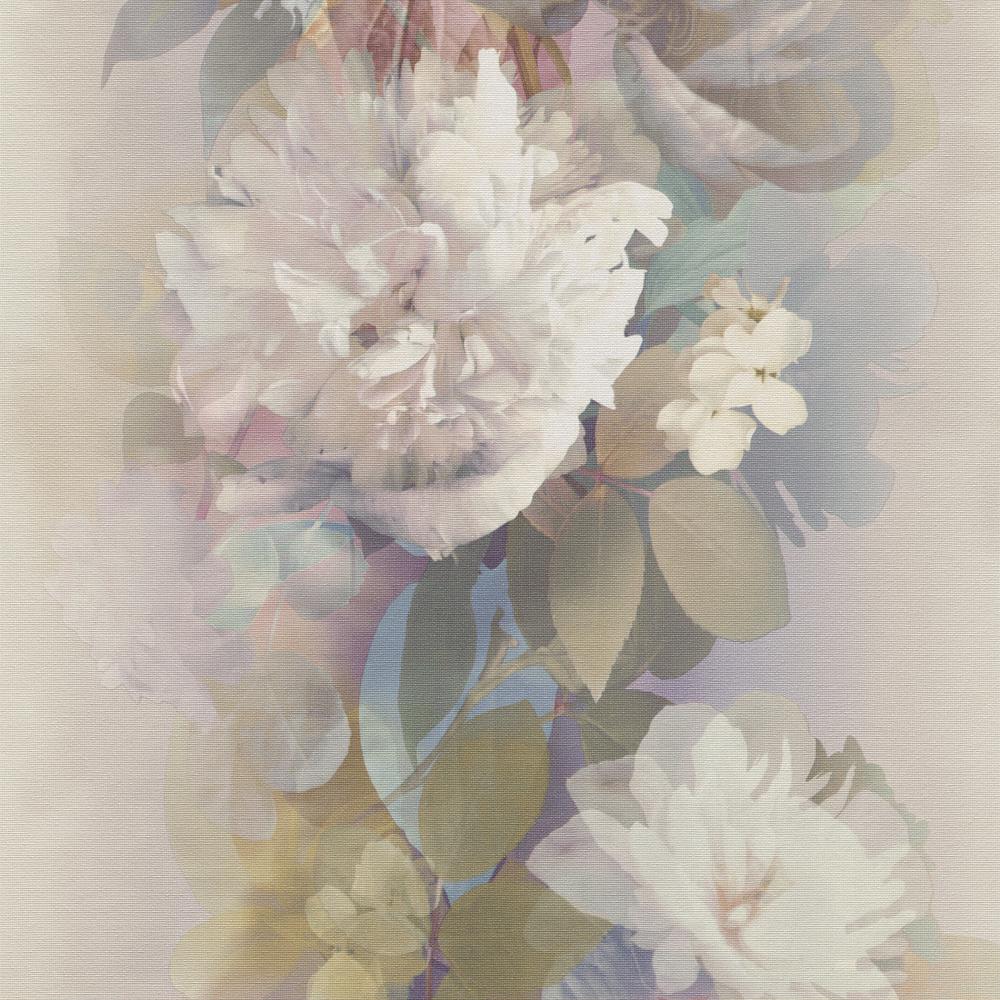 Tapeta ścienna Erismann Aurora 10513-09 panel kwiaty różowe beżowe