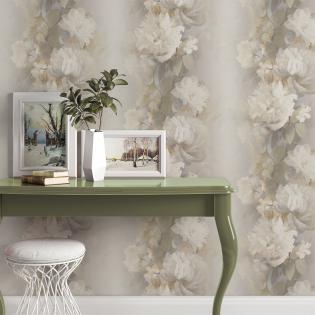 Tapeta 10513-37 panel kwiaty beżowe