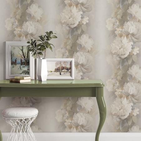 Tapeta 10513-37 panel kwiaty beżowe