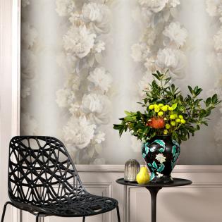 Tapeta ścienna panel kwiaty beżowe