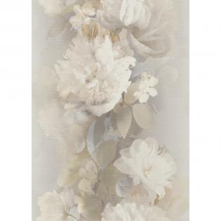 Tapeta w kwiaty beżowa bez pasowania wzoru