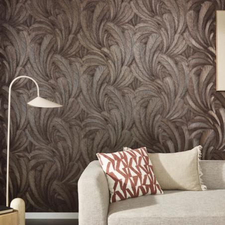 Tapeta 10476-47 eleganckie liście brązowe