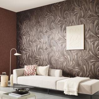 Tapeta ścienna Erismann Elysium 10476-47 eleganckie liście brązowe