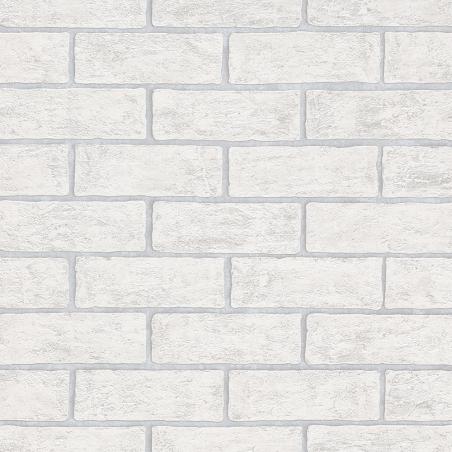 Tapeta ścienna Erismann 10339-10 cegła biała z szarymi fugami