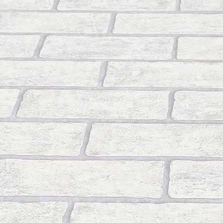 Tapeta ścienna Erismann 10339-10 cegła biała z szarymi fugami