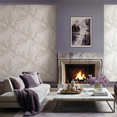 Tapeta 4618-01 kwiaty 3D kremowe