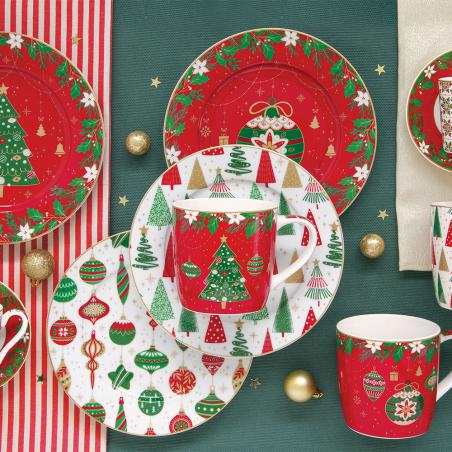 Easy Life Jingle Bells Zestaw do kawy 2 filiżanki espresso 100ml i kawiarka