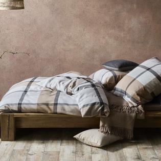 Pościel Flueresse Lech 604466/07 flanela kratka beżowa kremowa