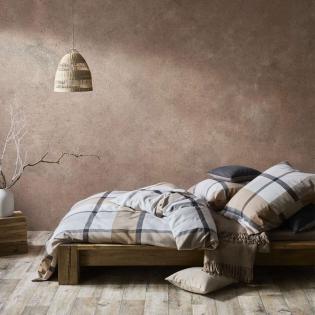 Pościel Flueresse Lech 604466/07 flanela kratka beżowa kremowa