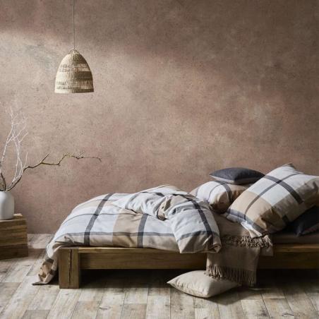 Pościel Flueresse Lech 604466/07 flanela kratka beżowa kremowa