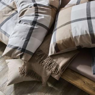 Pościel Flueresse Lech 604466/07 flanela kratka beżowa kremowa