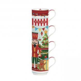 Easy Life Christmas Friends Zestaw 4 kubków świątecznych 275ml dziadek do orzechów
