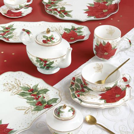 Easy Life Poinsettia and Berries Kubek świąteczny 350ml Gwiazda Betlejemska