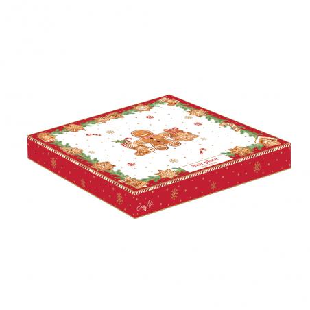 Easy Life Fancy Gingerbread Patera świąteczna gwiazdka 22cm piernikowy ludzik czerwony