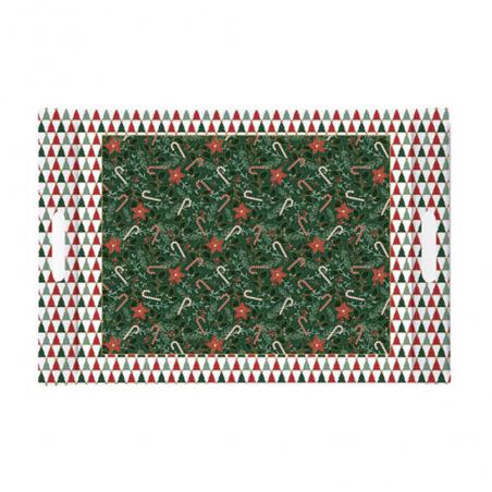 Easy Life Fancy Christmas Taca świąteczna z uchwytami z melaminy 49x34cm choinki laski cukrowe