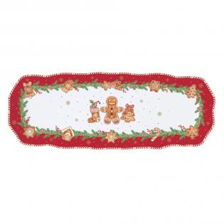 Easy Life Fancy Gingerbread Patera świąteczna piernikowy ludzik 37x14cm