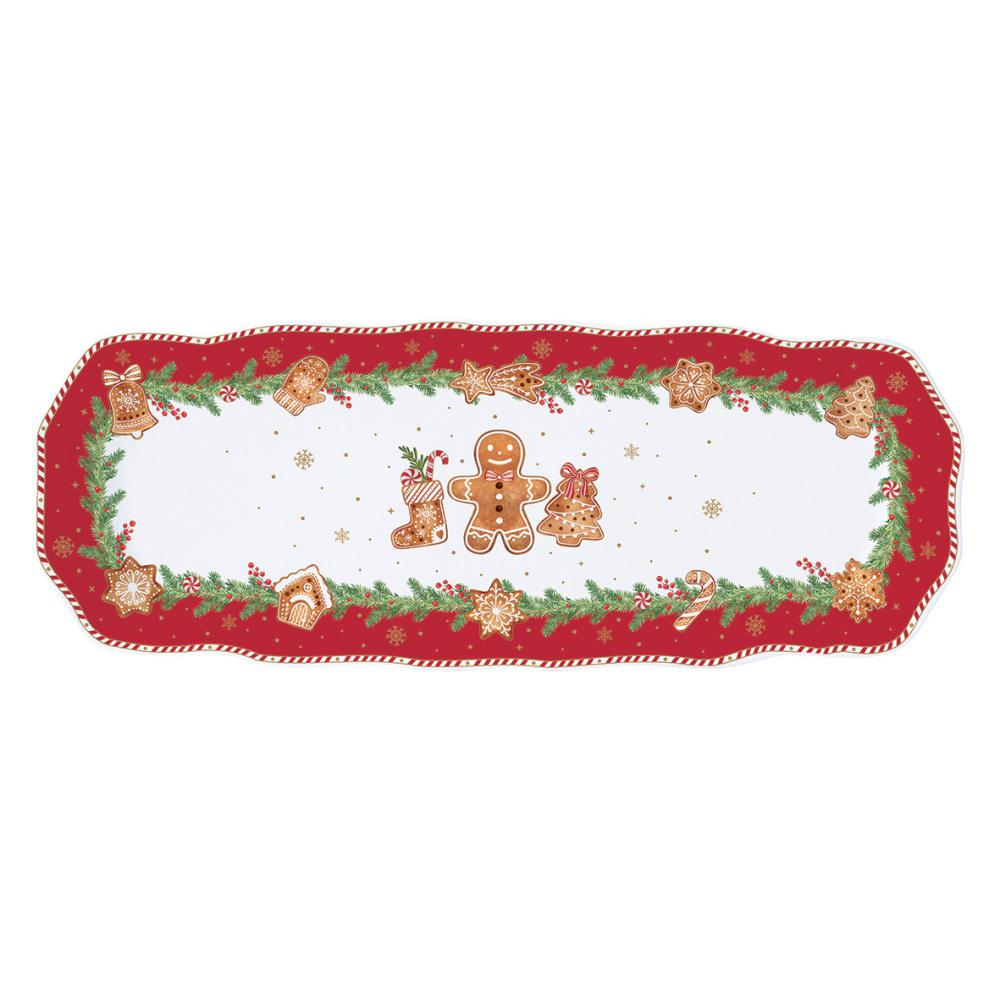 Easy Life Fancy Gingerbread Patera świąteczna piernikowy ludzik 37x14cm