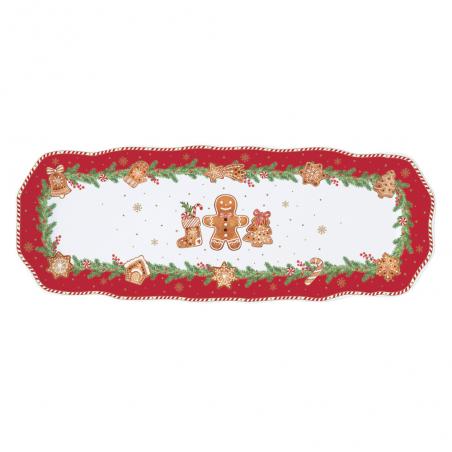 Easy Life Fancy Gingerbread Patera świąteczna piernikowy ludzik 37x14cm