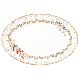 Easy Life White Elegance Patera świąteczna owalna 23cm Gwiazda Betlejemska biała