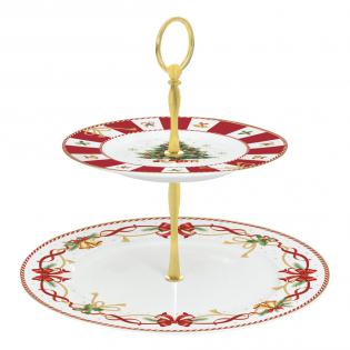 Easy Life Christmas Tale Dwustopniowa patera na ciasto świąteczna 19/27cm