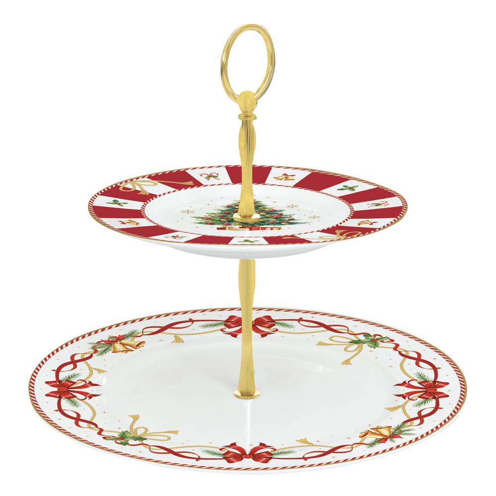 Easy Life Christmas Tale Dwustopniowa patera na ciasto świąteczna 19/27cm