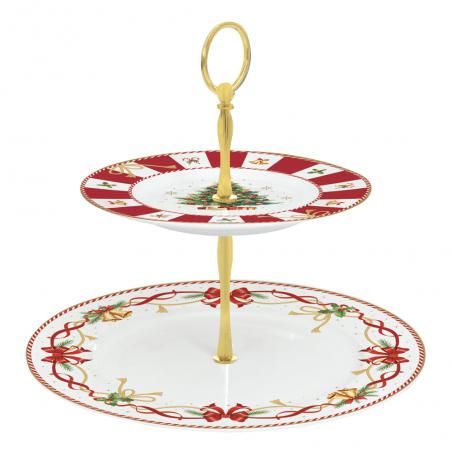 Easy Life Christmas Tale Dwustopniowa patera na ciasto świąteczna 19/27cm