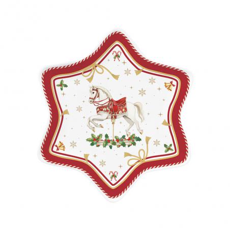 Easy Life Christmas Tale Patera świąteczna gwiazdka 22.5cm z motywem Konika na biegunach