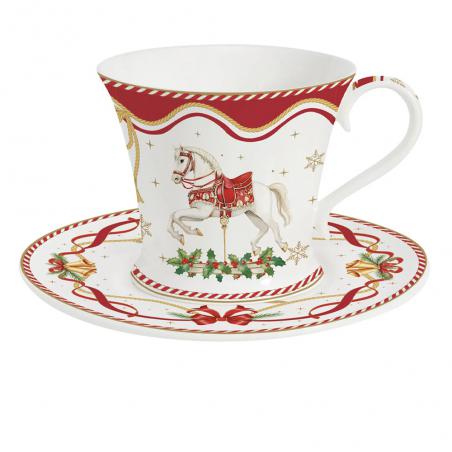 Easy Life Christmas Tale Zestaw filiżanka 200ml ze spodkiem konik na biegunach