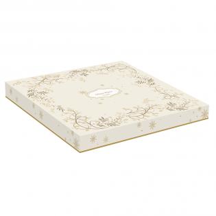 Easy Life Talerz szklany świąteczny Wianek złoty 33cm