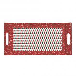 Easy Life Festive Avenue Taca świąteczna Choinki z uchwytami 40x19cm czerwona