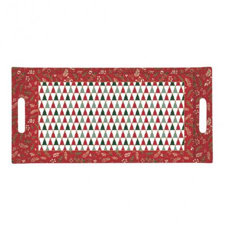 Easy Life Festive Avenue Taca świąteczna Choinki z uchwytami 40x19cm czerwona