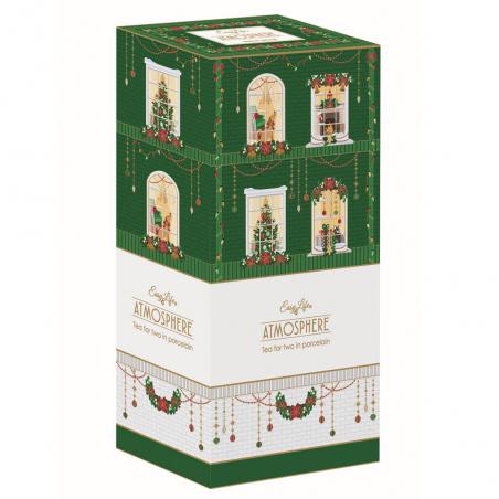 Easy Life Festive Avenue Zestaw do herbaty Tea for two 500ml Domki świąteczne