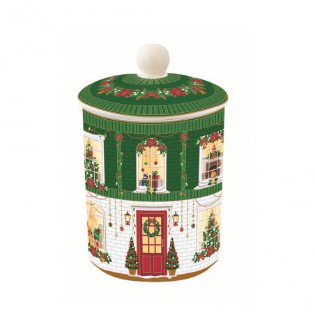 Easy Life Festive Avenue Pojemnik z pokrywką 18cm Domki świąteczne