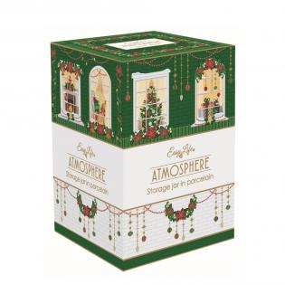 Easy Life Festive Avenue Pojemnik z pokrywką 18cm Domki świąteczne