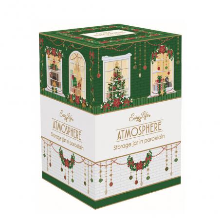 Easy Life Festive Avenue Pojemnik z pokrywką 18cm Domki świąteczne