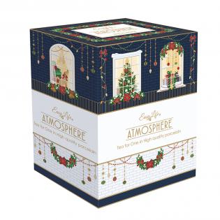 Easy Life Festive Avenue Zestaw prezentowy do herbaty Tea for one 280ml Domki świąteczne