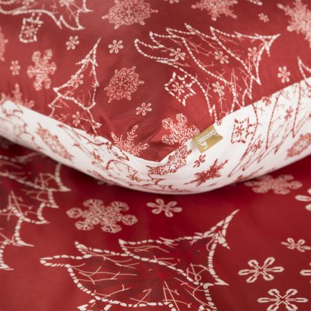 Pościel świąteczna Eurofirany Rubi mikrowłókno choinki czerwona