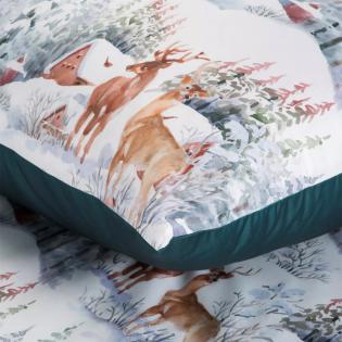 Pościel świąteczna Eurofirany Fairyland mikrowłókno jelenie domki