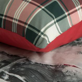 Pościel świąteczna Eurofirany Vinti bawełna renforce czerwone auto z choinką