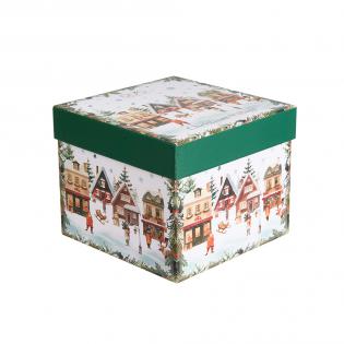 Duo Christmas Village filiżanka ze spodkiem 280ml 2 szt. Domki świąteczne