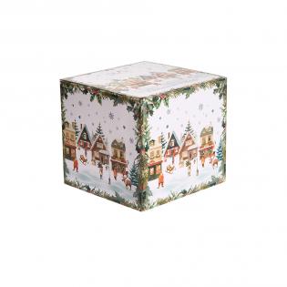 Duo Christmas Village Zestaw do herbaty Tea for one Filiżanka z dzbankiem i spodkiem 350ml Domki świątec