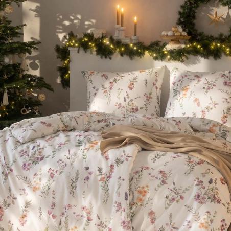 Pościel Estella Millefleur 4471/985 flanela delikatne kwiaty różowe żółte kremowe