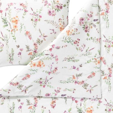 Pościel Estella Millefleur 4471/985 flanela delikatne kwiaty różowe żółte kremowe