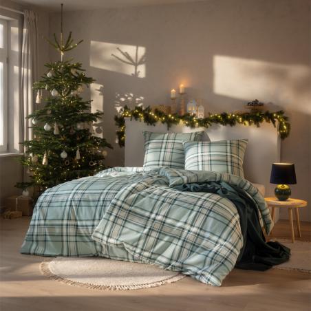 Pościel Estella Hannes 4459/080 flanela krata zielona