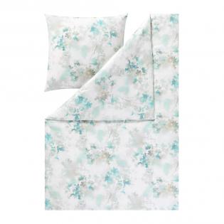 Pościel Estella Frosted Flowers 4467/630 flanela gałązki kwiaty zmrożone zielone kremowe