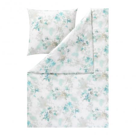 Pościel Estella Frosted Flowers 4467/630 flanela gałązki kwiaty zmrożone zielone kremowe