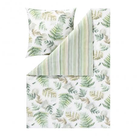 Pościel Estella Fern Leaves 4469/530 flanela zielone liście paproci