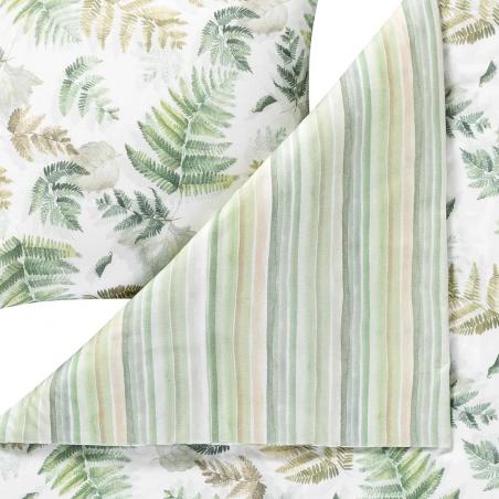 Pościel Estella Fern Leaves 4469/530 flanela zielone liście paproci