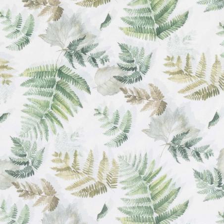Pościel Estella Fern Leaves 4469/530 flanela zielone liście paproci